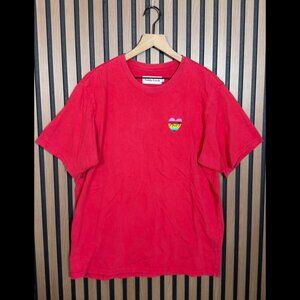 Teddy Fresh T Shirt Large Mens Red Short Sleeve Rainbow Mom Embroidered Tee